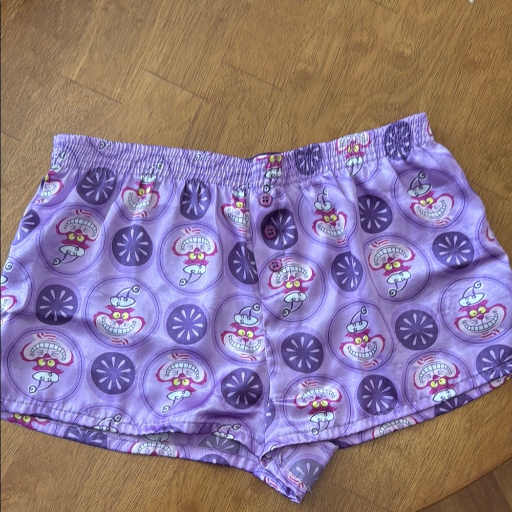 Disney Purple Cheshire Cat Pajama Shorts